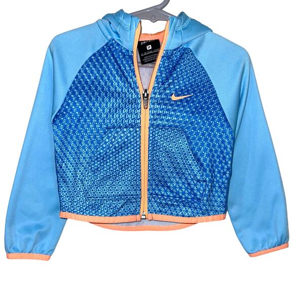 Nike Toddler Blue & Orange Hooded Athletic Jacket Size 2T - Picture 2 of 11